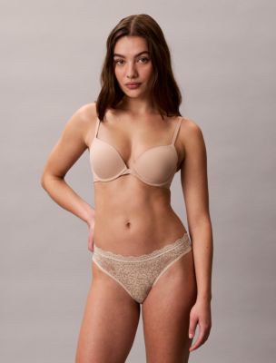 Трусы-стринги, кружево, микрофибра, стрейч, 3 шт. — Calvin Klein — фото 2
