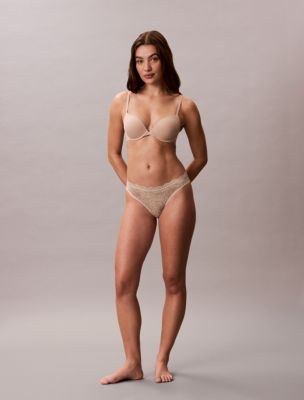 Трусы-стринги, кружево, микрофибра, стрейч, 3 шт. — Calvin Klein — фото 3
