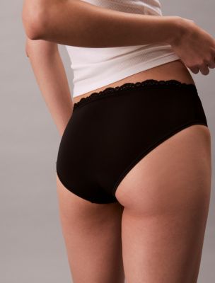 Бельё Calvin Klein Microfiber Stretch with Lace 3-Pack Hipster — фото 6