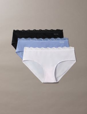 Microfiber Stretch with Lace 3-Pack Hipster, Frosty Lilac