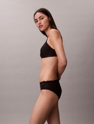 Бельё Hipster, кружево, микрофибра, стрейч, 3 шт. — Calvin Klein, цвет: Чёрный — фото 6