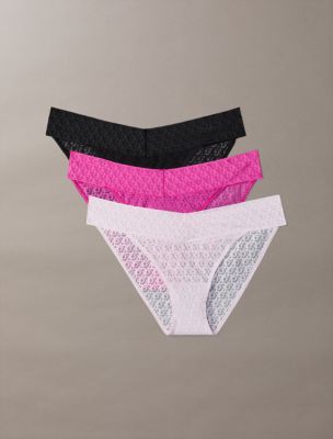 Icon Logo Lace 3-Pack Low Rise Bikini