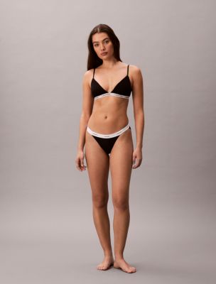 Бельё Calvin Klein Cotton Stretch Rib 3-Pack String Bikini — фото 3