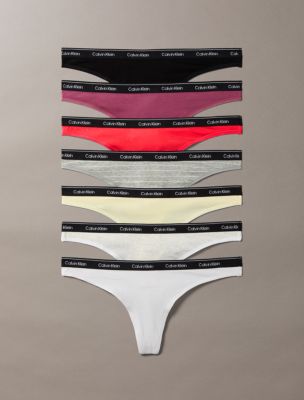 Modern Logo 7-Pack Thong, Breezy Blue Multi