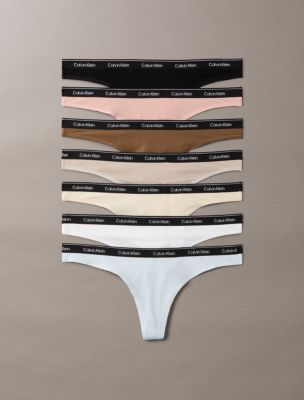 Modern Logo 7-Pack Thong, Plein Air Multi