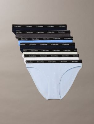 Modern Logo 7-Pack Bikini, Breezy Blue Multi