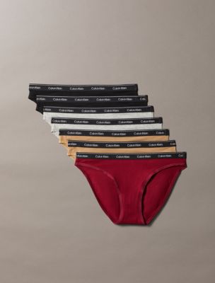 Modern Logo 7-Pack Bikini, Rouge Multi