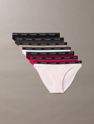 Modern Logo 7-Pack Bikini, Rose Multi
