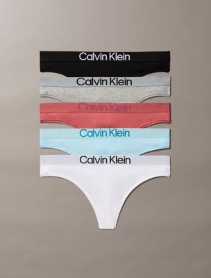 Maximum Cotton 5-Pack Thong, Antarctic Blue Multi