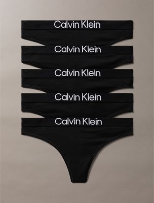 Maximum Cotton 5-Pack Thong, Black