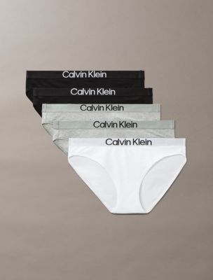 Maximum Cotton 5-Pack Bikini, Black / Grey Heather / White