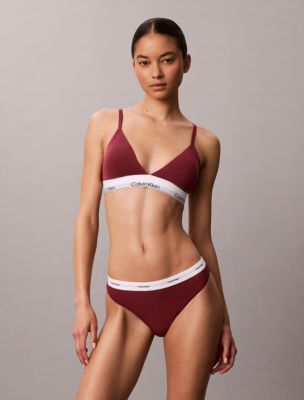 Cotton Stretch Rib Thong, Established Red