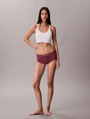 Extra Soft Cotton Stretch Boyshort, Berry Wild