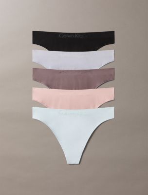 Bonded Flex Seamless 5-Pack Thong, Black/ Quicklsilver/ Plein Air/ Subduded/ Sparrow