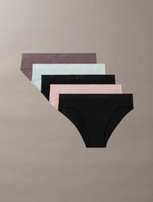 Трусы-бикини Bonded Flex, без швов, 5 шт. — Calvin Klein, цвет: Бледный разноцветный