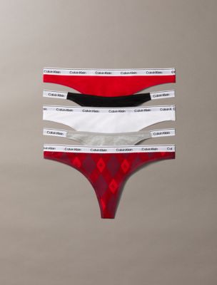 Icon Logo 5-Pack Mixed Thong, Established Red Multi