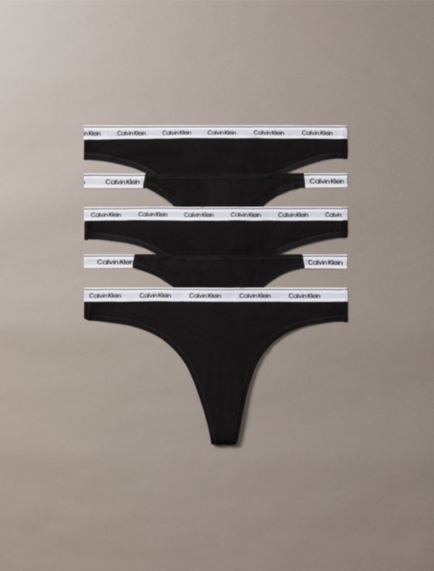 Трусы-стринги Icon Mixed, с логотипом, 5 шт. — Calvin Klein