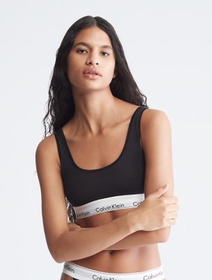 Icon Cotton Modal U-Back Bralette, Black