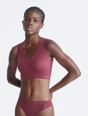 Invisibles Lightly Lined V-Neck Bralette, Tawny Port