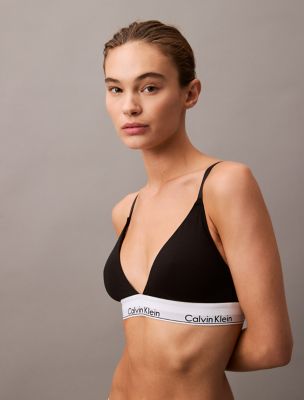 ブラジャー＆ショーツ   Cotton Triangle Bralette Black QF5650-001 ワイヤレスブラ - Icon Cotton Modalトライアングルブラ