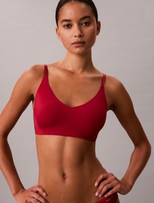 Invisibles Lightly Lined Triangle Bra, Red Stamp