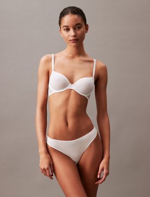 Sheer Marquisette Lightly Lined Demi Bra, White