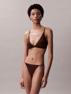 Form to Body Lightly Lined Triangle Bralette, Umber