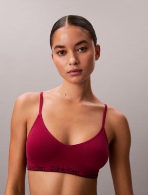 Naturals Modern Seamless Lightly Lined Triangle Bralette, Beet Red