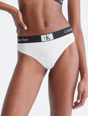 Calvin Klein 1996 Cotton Stretch Modern Thong, White