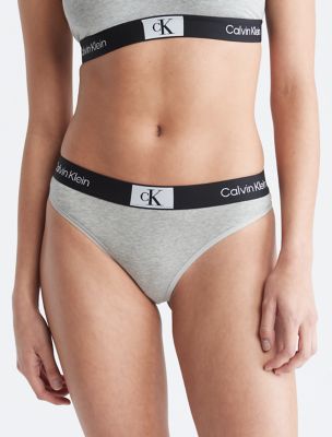 Calvin Klein 1996 Cotton Stretch Modern Thong, Grey Heather