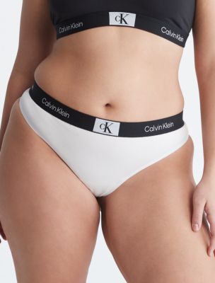 Calvin Klein 1996 Plus Size Modern Thong, White