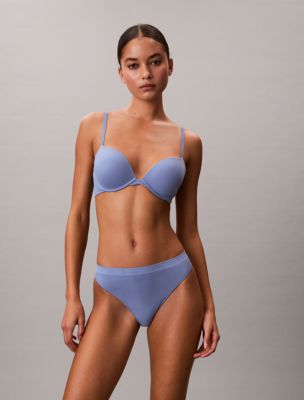Perfectly Fit Push Up Plunge Bra, Blue Tulip