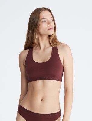 Icon Seamless Unlined Bralette, Rum Raisin