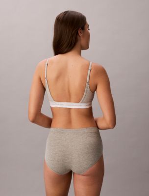 Бралетт Archive, лёгкая чашка, с логотипом — Calvin Klein, цвет: Меланжевый серый — фото 4