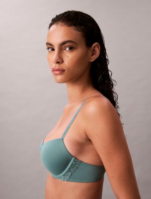 Attraction Push-Up Plunge Bra, Slate Turquoise 