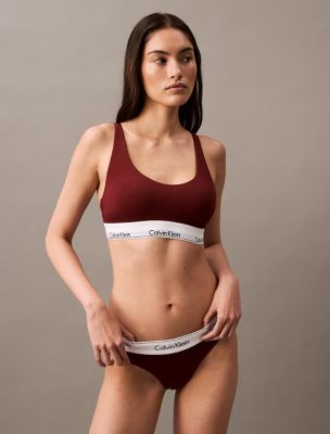 Icon Cotton Modal Lightly Lined Scoopneck Bralette, Syrah