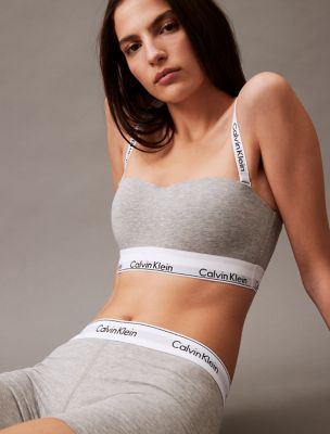 Icon Cotton Modal Lightly Lined Bandeau Bra | Calvin Klein