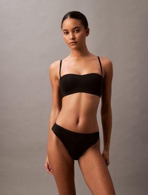 Form To Body Lightly Lined Bandeau Bralette, Black