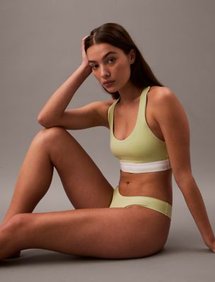 Brassière non doublée en maille de modal Icon + tanga, 
