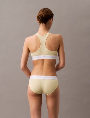 Бралетт, лёгкая чашка, хлопок, модал, в рубчик, стрейч — Calvin Klein — фото 2