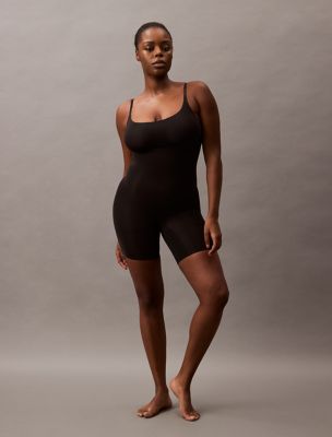 Secure Sculpt Mid Thigh Bodysuit, Black