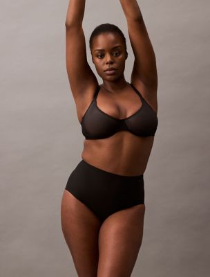 Stay-Put Mesh Brief, Black