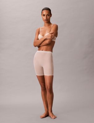 Minimalist Mesh Low Back Boyshort, Grey Morn