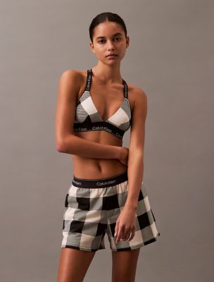 Calvin Klein Logo Calvin Klein Women's Icon Cotton Modal Holiday Unlined Triangle Bralette