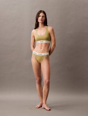 Icon Cotton Stretch Lightly Lined Bralette, Spanish Lime 