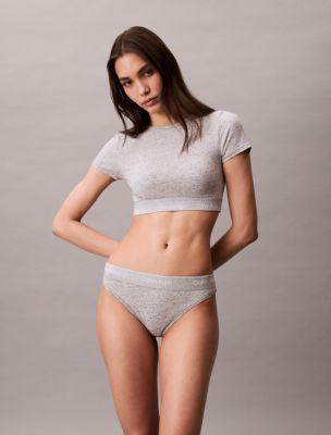 Icon Cotton Stretch Lightly Lined T-Shirt Bralette, Speckle Heather