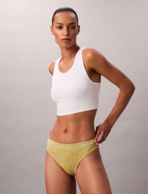 Icon Cotton Stretch Tanga, Spanish Lime 
