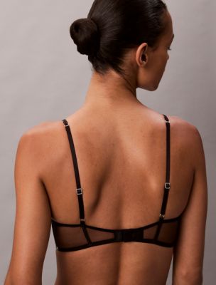 Бра CK Black, лёгкая чашка, кружево, цветочный принт — Calvin Klein — фото 2