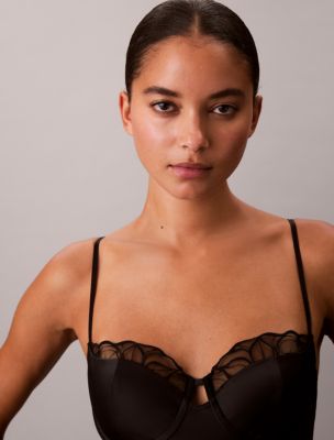 Боди CK Black, кружево, цветочный принт — Calvin Klein — фото 2