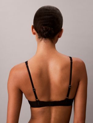 Бра CK Black Geo, лёгкая чашка, глубокий вырез, кружево — Calvin Klein — фото 3